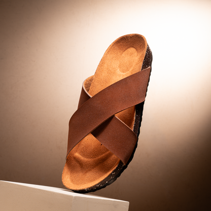 سليبر كوزي كروس شمواه فاخر | Cozy Cross Suede Slipper